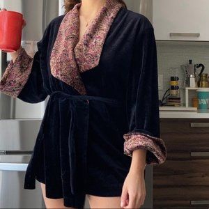 Velour bath robe